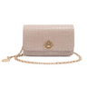 BOLSA CARTEIRA FOREVER  PEQUENA COURO NEW CROCO NEVOA