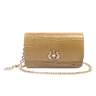 BOLSA CARTEIRA FOREVER PEQUENA COURO CAIMAN AZEITE