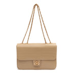 BOLSA BAGUETE ANNE JUMBO COURO MACADÂMIA