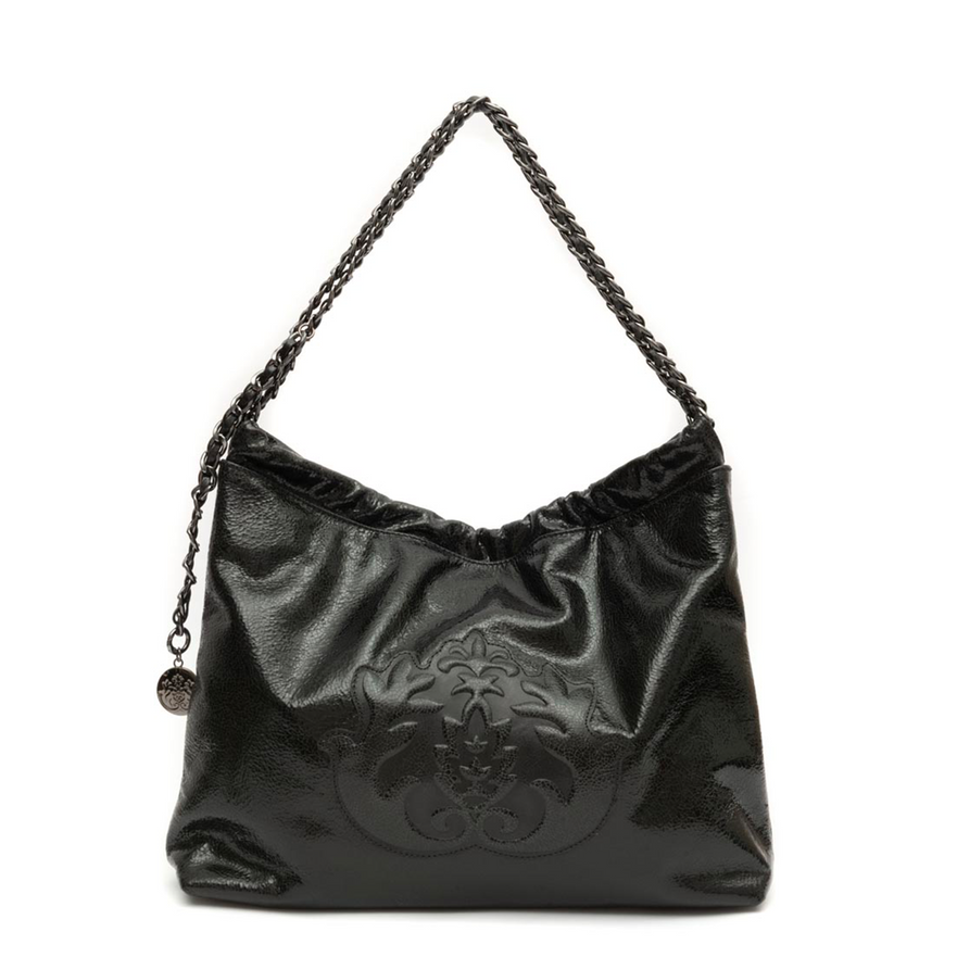 BOLSA DAYSE HOBO MAXI EM COURO BODAN ONIX