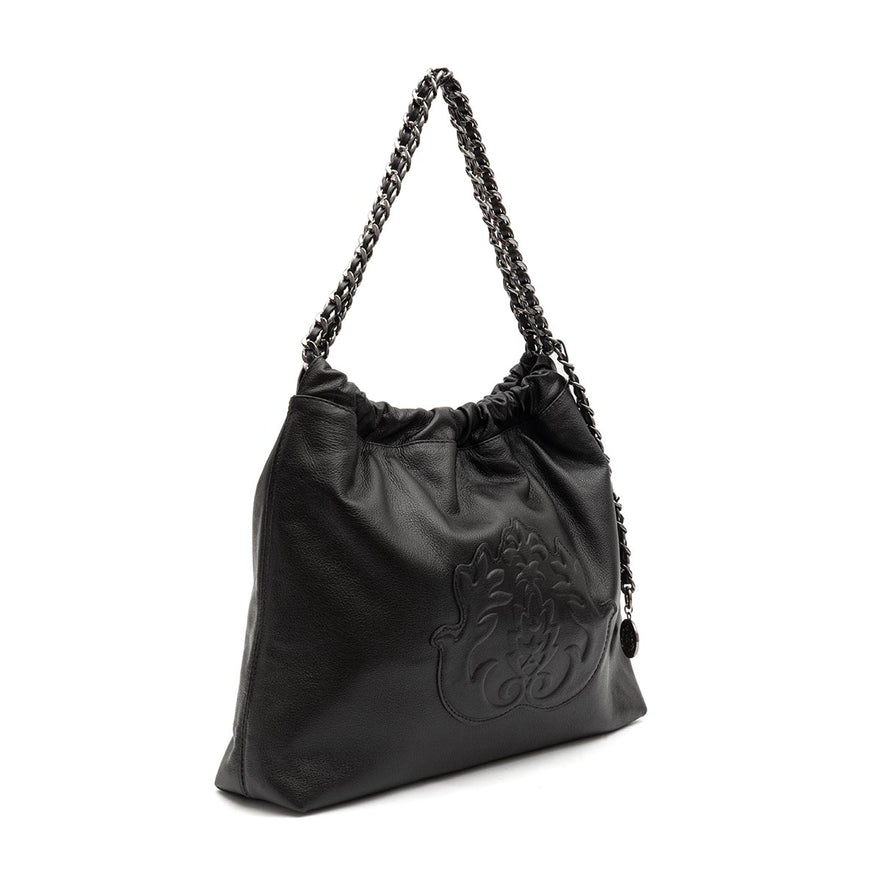 BOLSA DAYSE HOBO MAXI EM COURO PRETO
