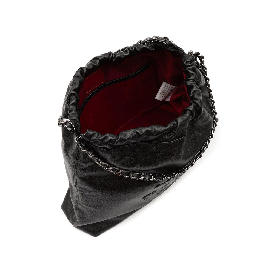 BOLSA DAYSE HOBO MAXI EM COURO PRETO