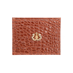 CARTEIRA COURO NEW  CROCO BROWNIE