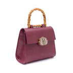 BOLSA TOP HANDLE MÉDIA COURO MAXI CROCO BURGUNDY
