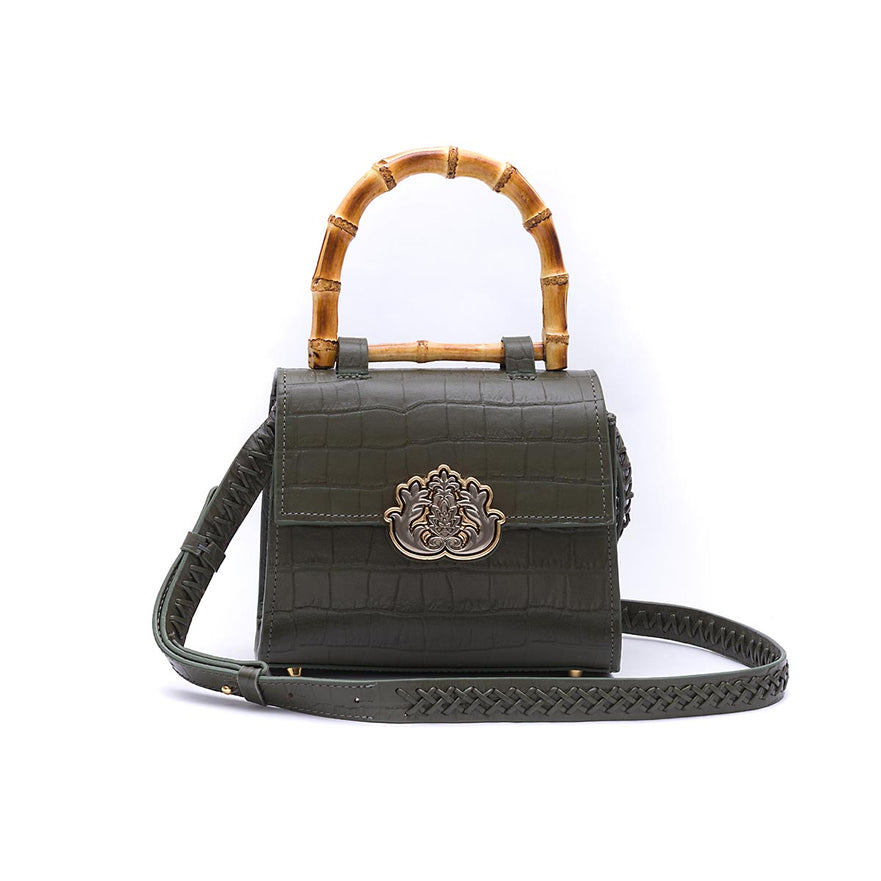 BOLSA TOP HANDLE MINI COURO MAXI CROCO MUSGO
