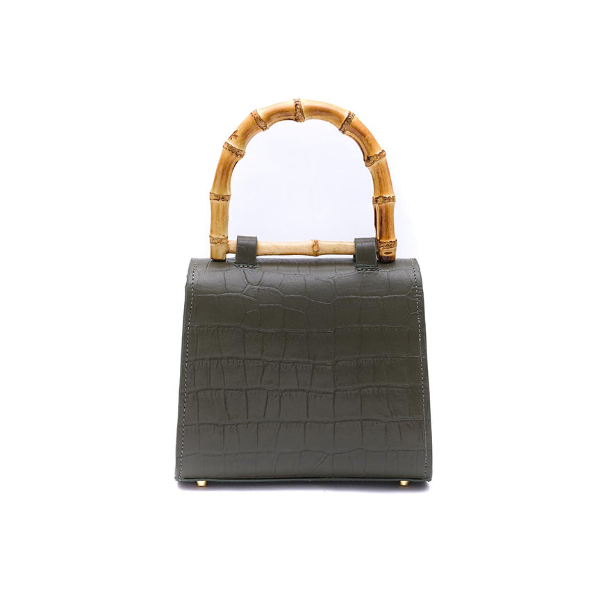BOLSA TOP HANDLE MINI COURO MAXI CROCO MUSGO