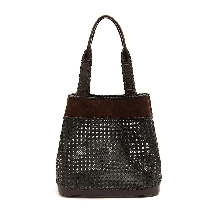 BOLSA TOTE SEXTAVADA GRANDE  CAMURÇA CAFÉ