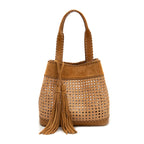 BOLSA TOTE PALHA GRANDE CAMURÇA CAIMAN MEL