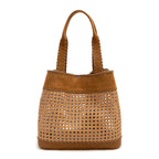 BOLSA TOTE PALHA GRANDE CAMURÇA CAIMAN MEL