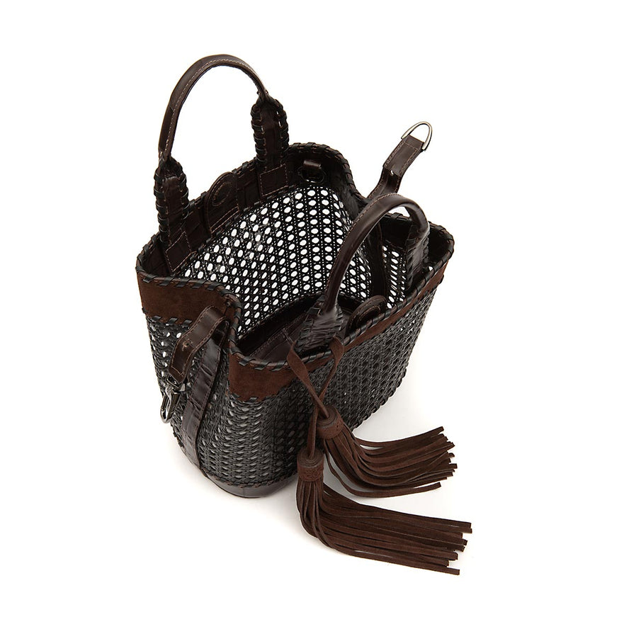 BOLSA TOTE RESORT SEXTAVADA MÉDIA CAMURÇA CAFÉ