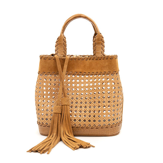 BOLSA TOTE PALHA SEXTAVADA MÉDIA CAMURÇA  MEL