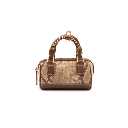 BOLSA BOWLING MAIA MINI COURO COBRA CLARA
