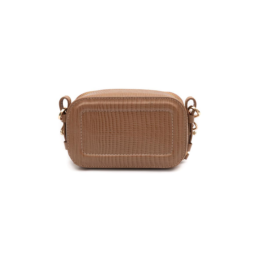 BOLSA DANCE MOVE MINI COURO LIZARD MOCHACCINO