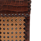BOLSA POUCH PALHA MINI  SEXTAVADA MAXI CROCO PINHÃO