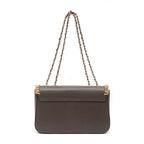 BOLSA ANNE JUMBO GRANDE COURO WASHED OLIVA CROCHÊ NATURAL