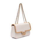 BOLSA ANNE JUMBO GRANDE COURO CHANTILLY CROCHÊ NATURAL