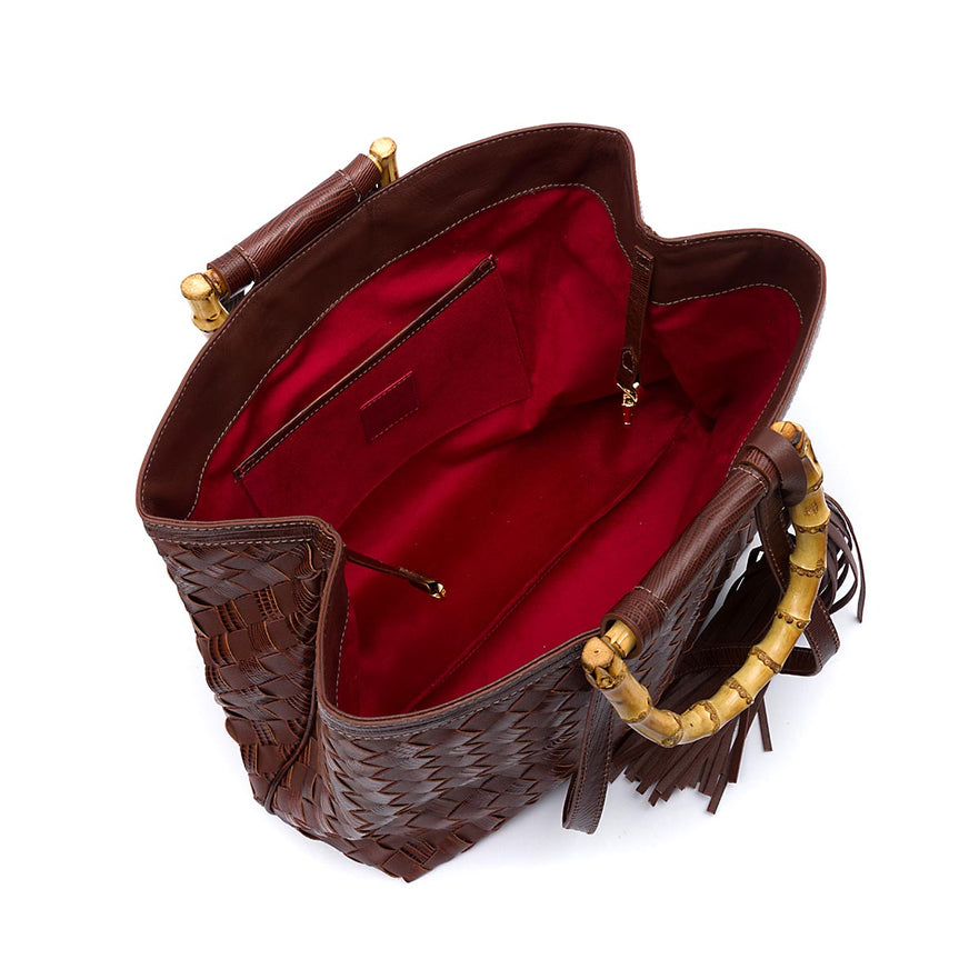BOLSA SHOPPING TOTE GRANDE TRESSÊ LIZARD SOFT PINHÃO