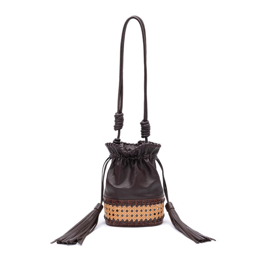 BOLSA BUCKET NEW DIANA MÉDIA PALHA SEXTAVADA PINHÃO