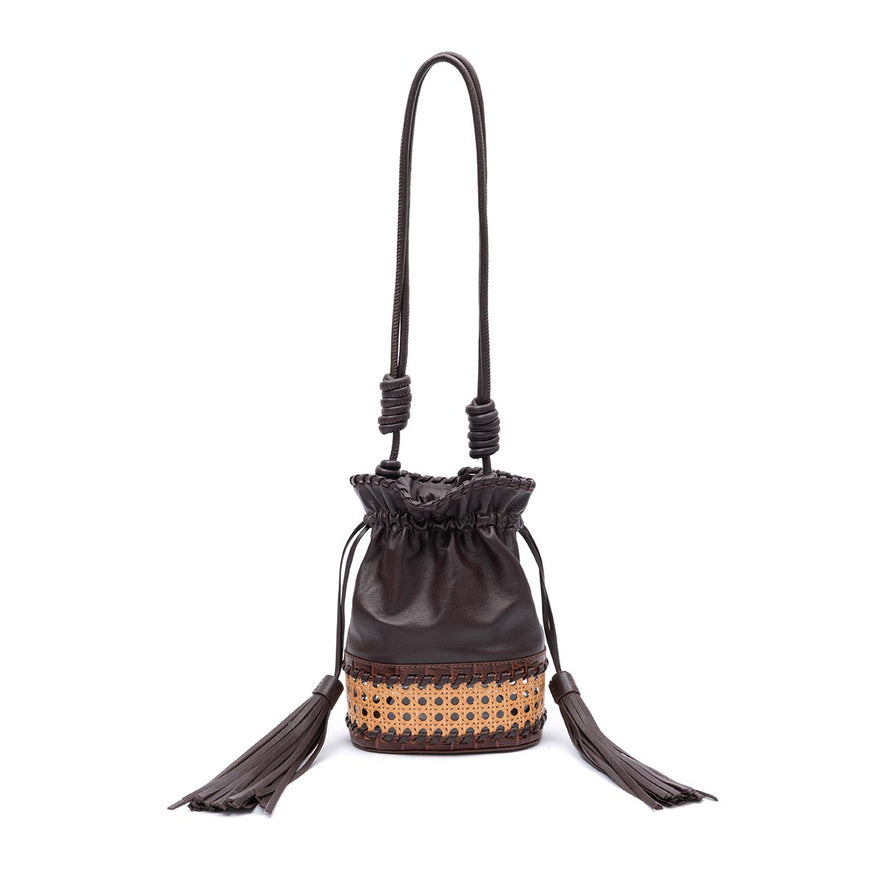 BOLSA BUCKET NEW DIANA MÉDIA PALHA SEXTAVADA PINHÃO