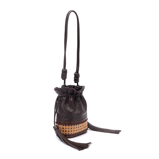 BOLSA BUCKET NEW DIANA MÉDIA PALHA SEXTAVADA PINHÃO
