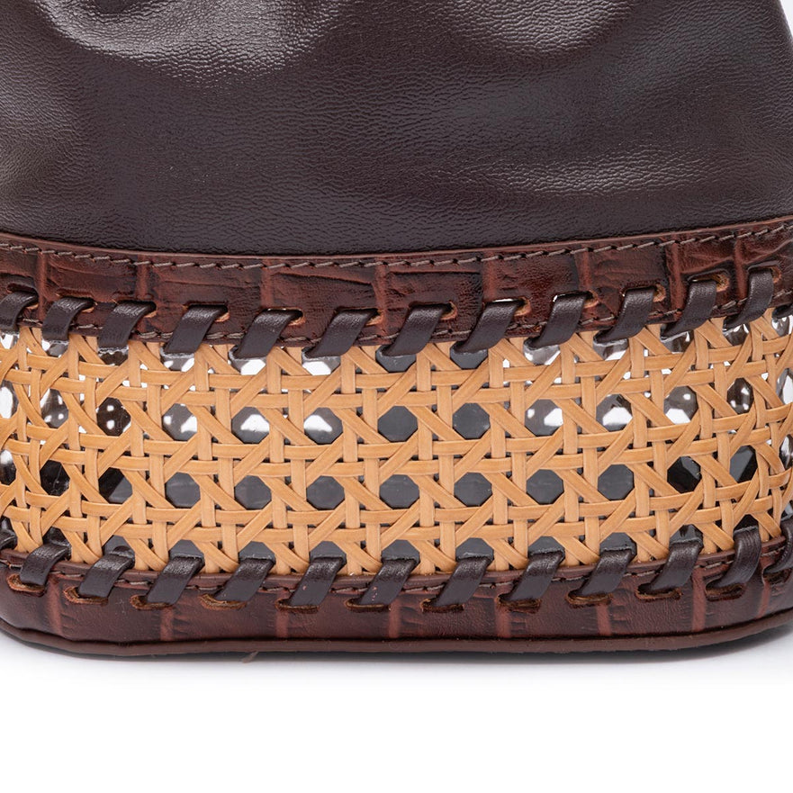 BOLSA BUCKET NEW DIANA MÉDIA PALHA SEXTAVADA PINHÃO