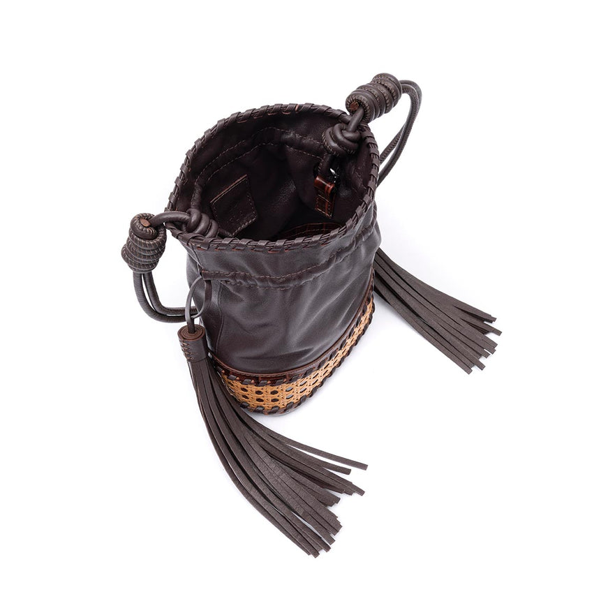 BOLSA BUCKET NEW DIANA MÉDIA PALHA SEXTAVADA PINHÃO