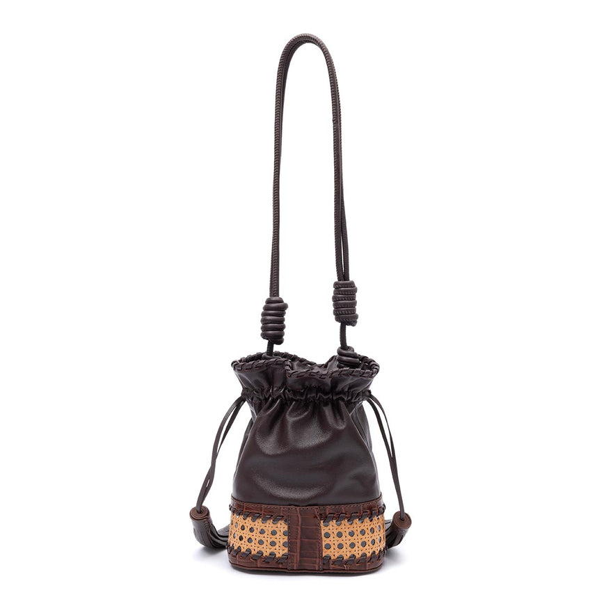 BOLSA BUCKET NEW DIANA MÉDIA PALHA SEXTAVADA PINHÃO