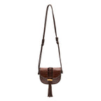 BOLSA BOX ZAIRA PEQUENA  NEW CROCO BROWNIE