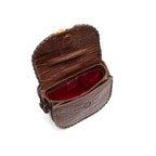 BOLSA BOX ZAIRA PEQUENA  NEW CROCO BROWNIE