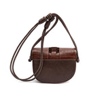 BOLSA BOX ZAIRA PEQUENA  NEW CROCO BROWNIE