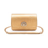 BOLSA CARTEIRA FOREVER IN LOVE LIZARD OURO COM FECHO CRISTAL/ OURO