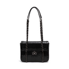 BOLSA FLAP SIENNA MÉDIA COURO PRETA