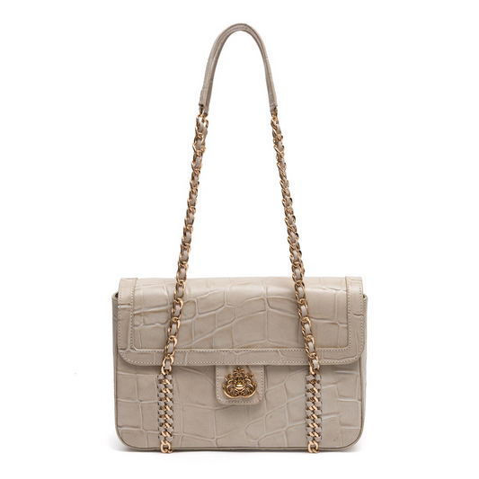 BOLSA TOTE FLAP SIENNA MÉDIA COURO MARSHMALLOW