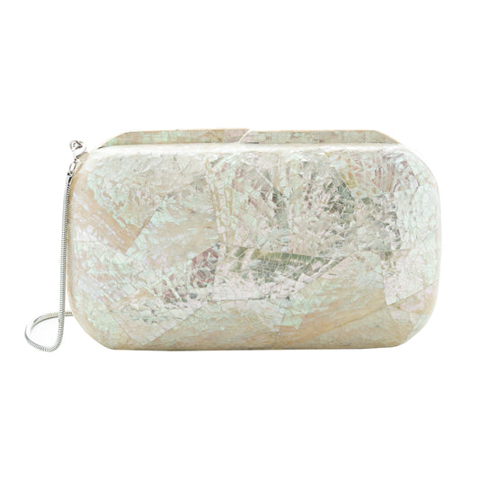 BOLSA CLUTCH MADREPÉROLA PEQUENA RETANGULAR MADRECLARA