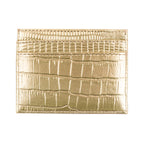 CARTEIRA COURO NEW CROCO NEW GOLD