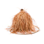 BOLSA  LILY PEQUENA EM PLUMAS OURO/BRONZE