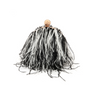 BOLSA CLUTCH PEQUENA LILY EM PLUMAS PRETO E BRANCO