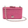 BOLSA CLUTCH EVA PEQUENA CRISTAIS PINK OURO