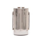 BOLSA CLUTCH CANTIL MINI METAL PRATA