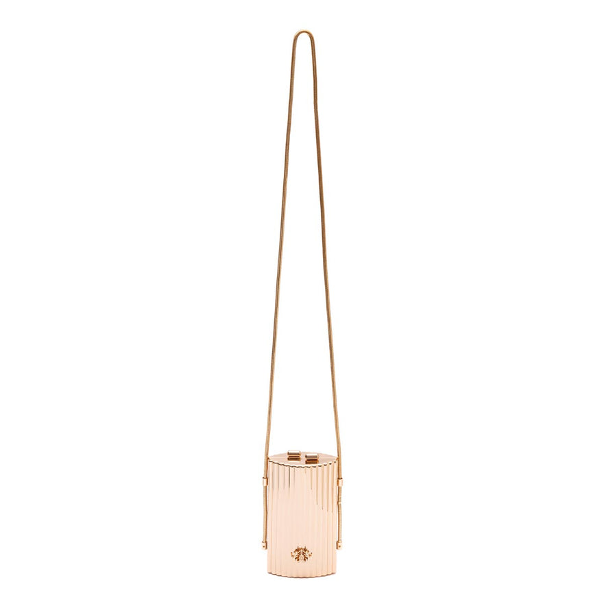 BOLSA CLUTCH CANTIL MINI METAL OURO