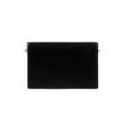 BOLSA CLUTCH ROLL PEQUENA  CRISTAL VELUDO PRETO