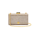 BOLSA CLUTCH EVA PEQUENA FECHO CRISTAL BRONZE