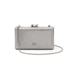BOLSA CLUTCH EVA PEQUENA  FECHO CRISTAL PRATA