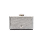 BOLSA CLUTCH EVA PEQUENA  FECHO CRISTAL PRATA