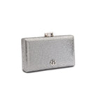BOLSA CLUTCH EVA PEQUENA  FECHO CRISTAL PRATA