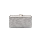 BOLSA CLUTCH EVA PEQUENA  FECHO CRISTAL PRATA