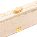 BOLSA CLUTCH EVA PEQUENA FECHO CRISTAL OURO