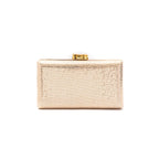 BOLSA CLUTCH EVA PEQUENA FECHO CRISTAL OURO