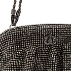 BOLSA CLUTCH MALHA METALICA PRETO