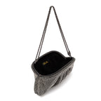 BOLSA CLUTCH MALHA METALICA PRETO